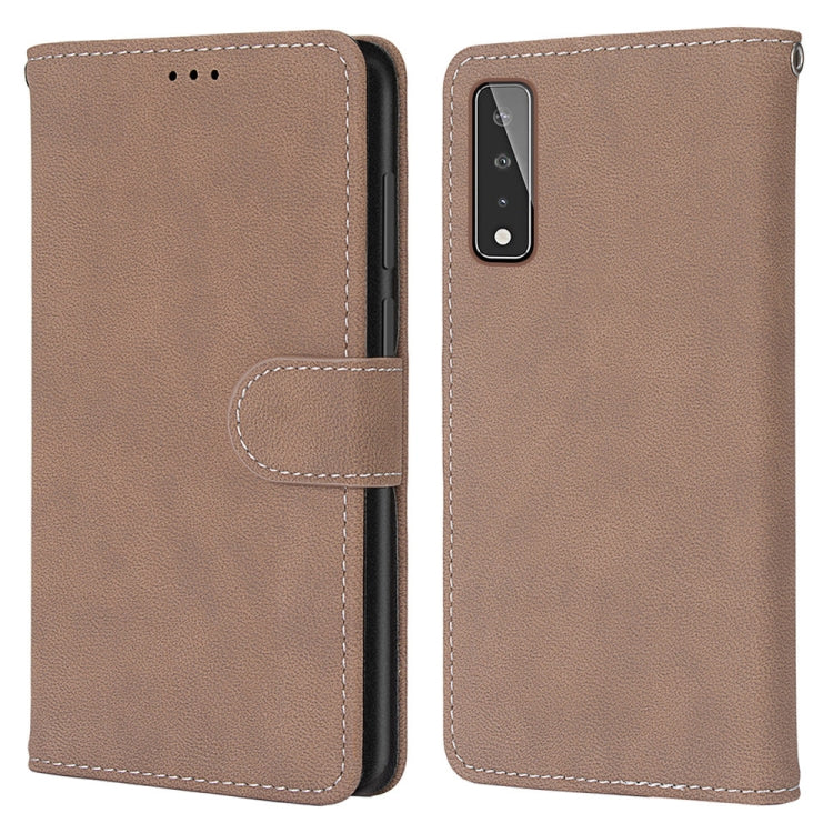 For LG Stylo 7 5G Retro Frosted Horizontal Flip PU Leather Case with Holder & Card Slots & Wallet & Photo Frame