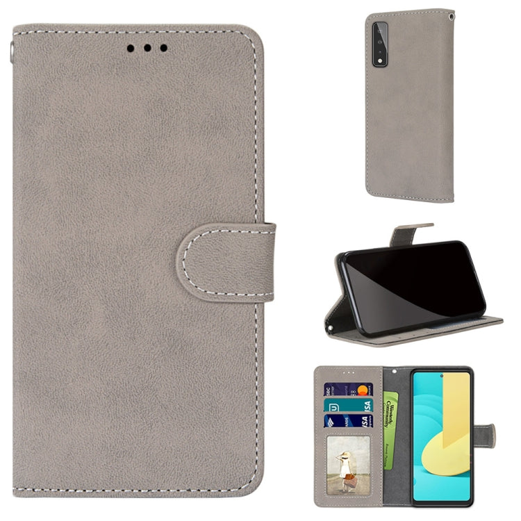 For LG Stylo 7 5G Retro Frosted Horizontal Flip PU Leather Case with Holder & Card Slots & Wallet & Photo Frame