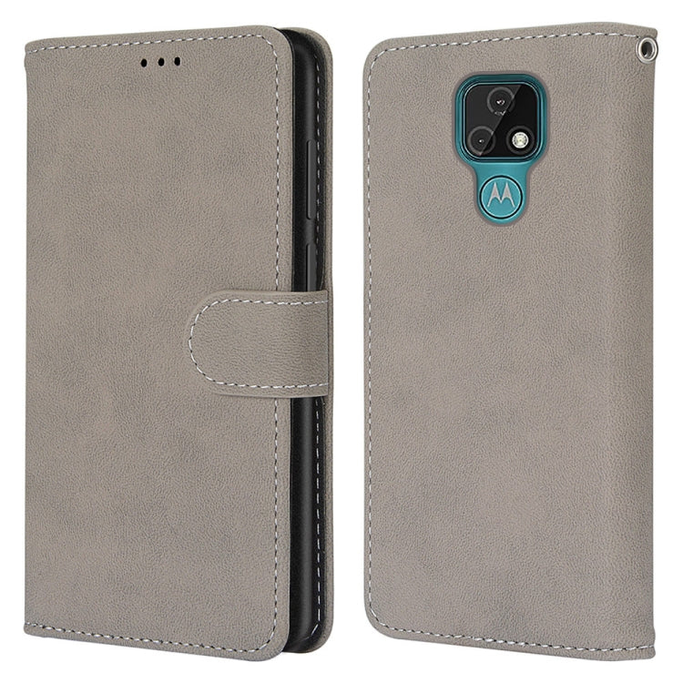 For Motorola Moto E7 Retro Frosted Horizontal Flip PU Leather Case with Holder & Card Slots & Wallet & Photo Frame