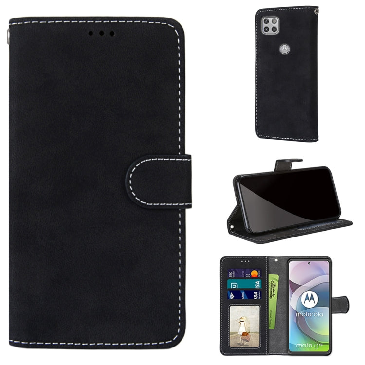 For Motorola Mote G 5G Retro Frosted Horizontal Flip PU Leather Case with Holder & Card Slots & Wallet & Photo Frame