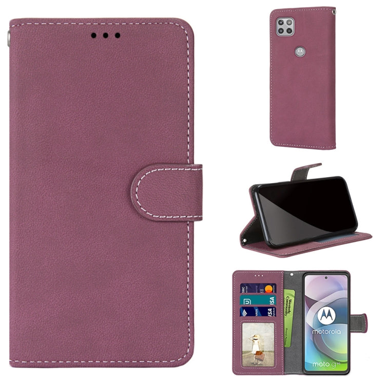 For Motorola Mote G 5G Retro Frosted Horizontal Flip PU Leather Case with Holder & Card Slots & Wallet & Photo Frame