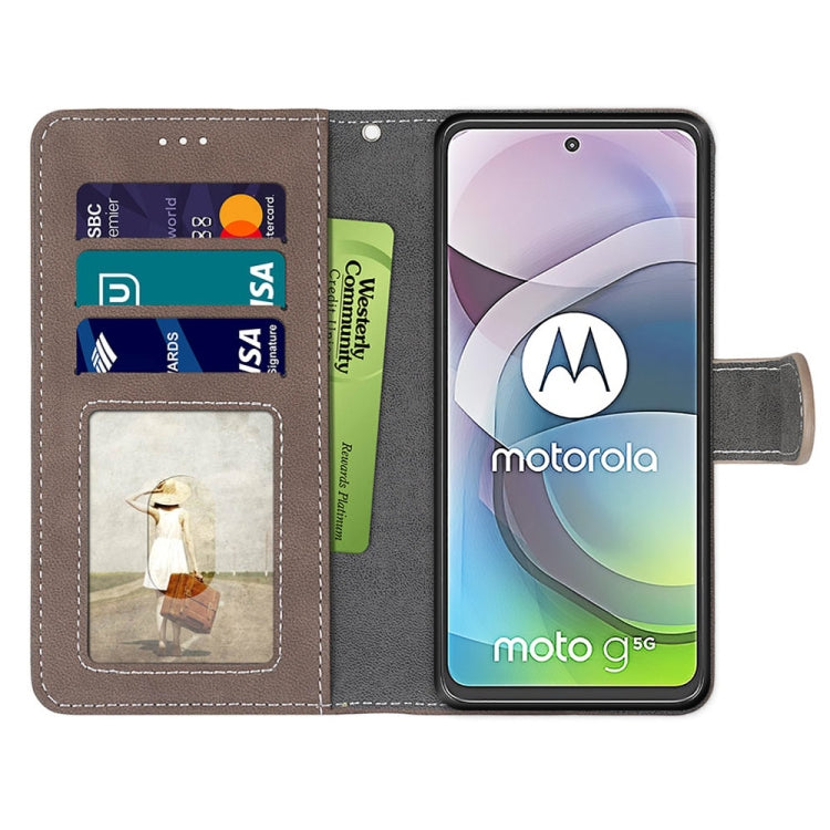 For Motorola Mote G 5G Retro Frosted Horizontal Flip PU Leather Case with Holder & Card Slots & Wallet & Photo Frame