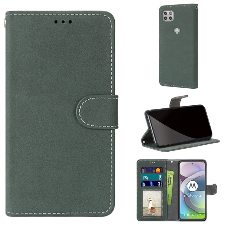 For Motorola Mote G 5G Retro Frosted Horizontal Flip PU Leather Case with Holder & Card Slots & Wallet & Photo Frame