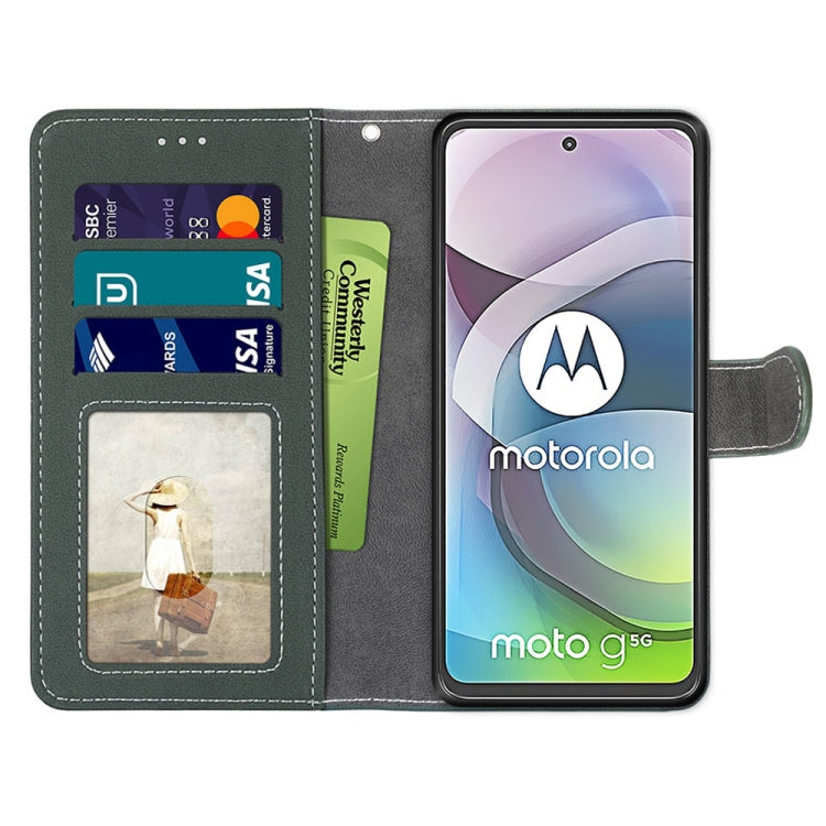 For Motorola Mote G 5G Retro Frosted Horizontal Flip PU Leather Case with Holder & Card Slots & Wallet & Photo Frame