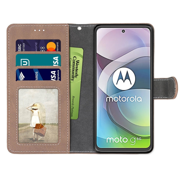 For Motorola Mote G 5G Retro Frosted Horizontal Flip PU Leather Case with Holder & Card Slots & Wallet & Photo Frame