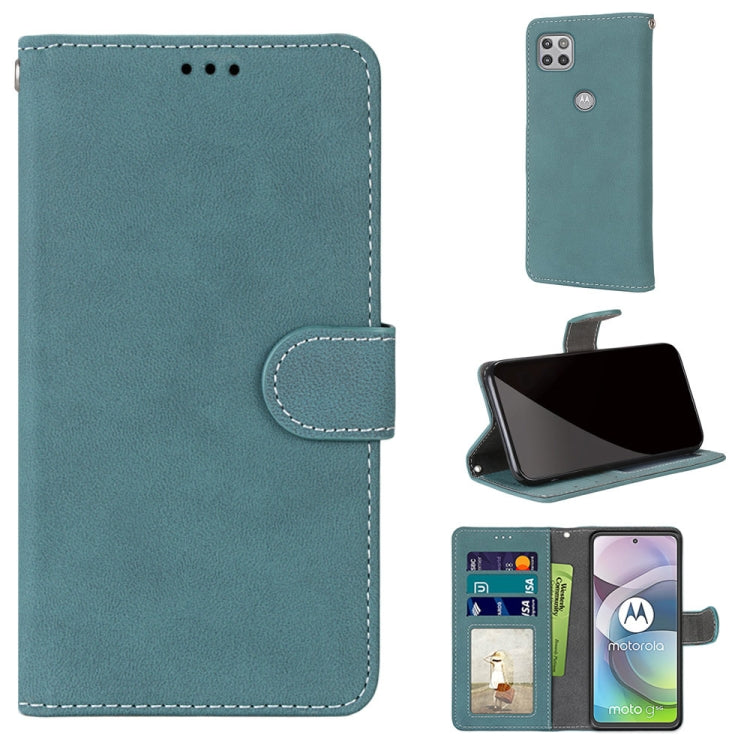 For Motorola Mote G 5G Retro Frosted Horizontal Flip PU Leather Case with Holder & Card Slots & Wallet & Photo Frame