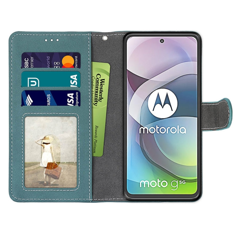 For Motorola Mote G 5G Retro Frosted Horizontal Flip PU Leather Case with Holder & Card Slots & Wallet & Photo Frame