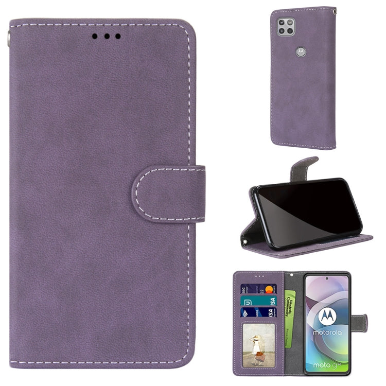 For Motorola Mote G 5G Retro Frosted Horizontal Flip PU Leather Case with Holder & Card Slots & Wallet & Photo Frame
