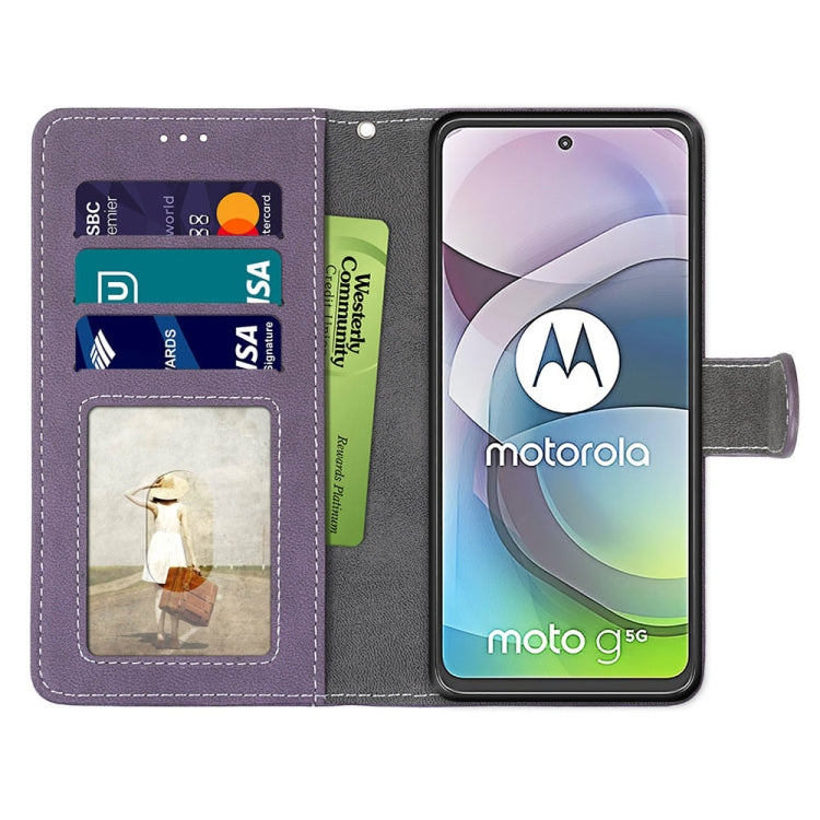 For Motorola Mote G 5G Retro Frosted Horizontal Flip PU Leather Case with Holder & Card Slots & Wallet & Photo Frame