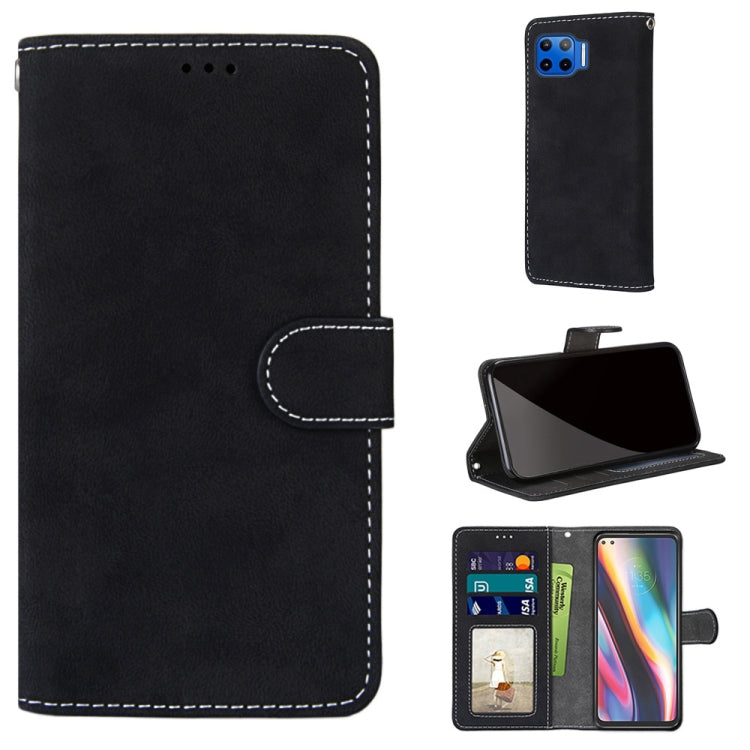 For Motorola Mote G 5G Plus Retro Frosted Horizontal Flip PU Leather Case with Holder & Card Slots & Wallet & Photo Frame