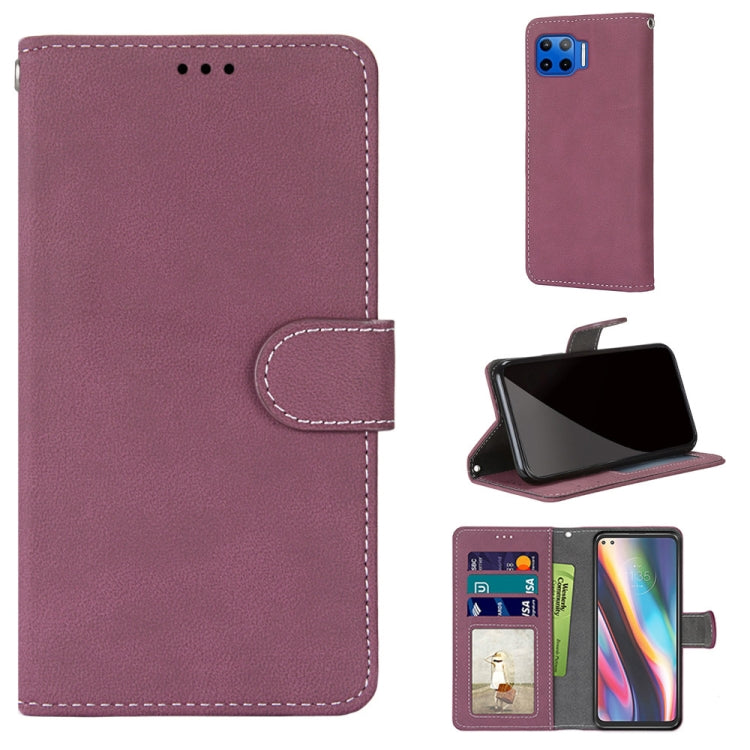 For Motorola Mote G 5G Plus Retro Frosted Horizontal Flip PU Leather Case with Holder & Card Slots & Wallet & Photo Frame