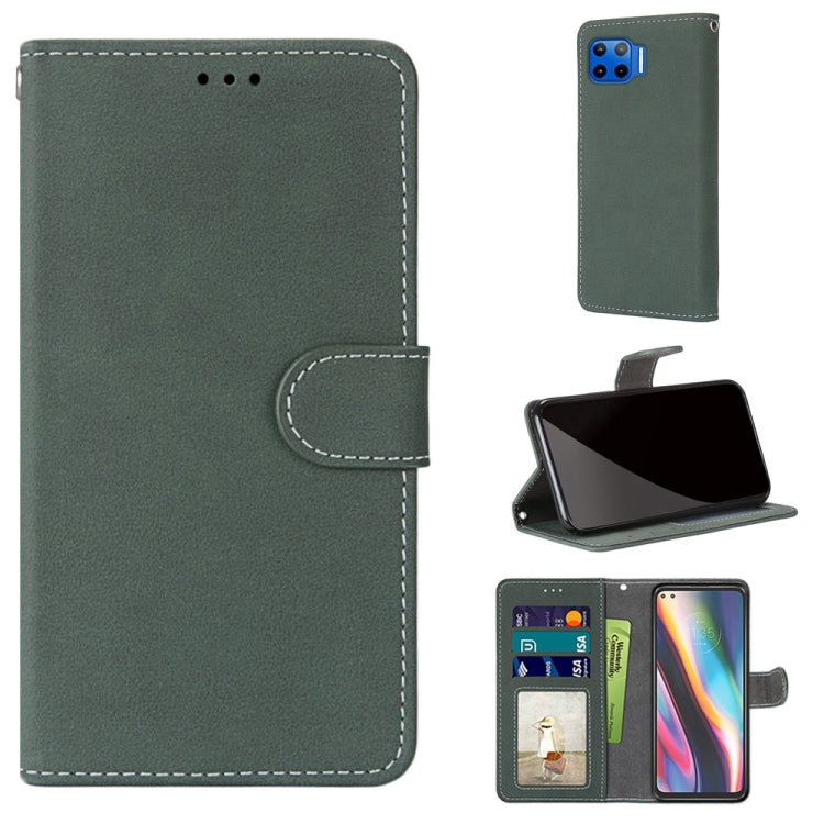 For Motorola Mote G 5G Plus Retro Frosted Horizontal Flip PU Leather Case with Holder & Card Slots & Wallet & Photo Frame