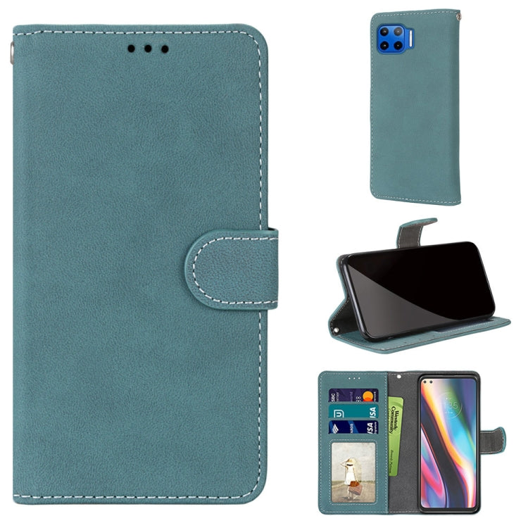 For Motorola Mote G 5G Plus Retro Frosted Horizontal Flip PU Leather Case with Holder & Card Slots & Wallet & Photo Frame
