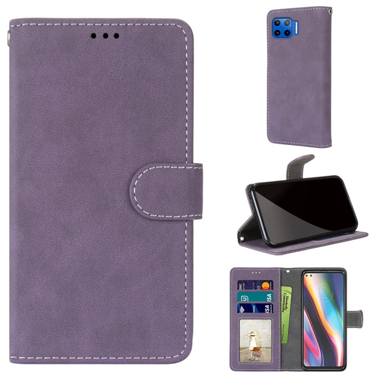 For Motorola Mote G 5G Plus Retro Frosted Horizontal Flip PU Leather Case with Holder & Card Slots & Wallet & Photo Frame