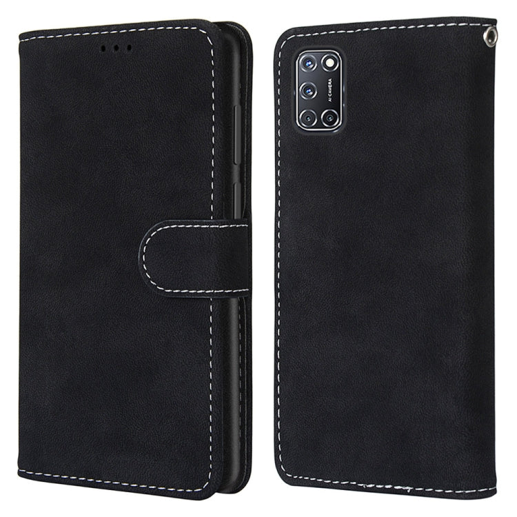 For OPPO A52 / A92 / A72 Retro Frosted Horizontal Flip PU Leather Case with Holder & Card Slots & Wallet & Photo Frame