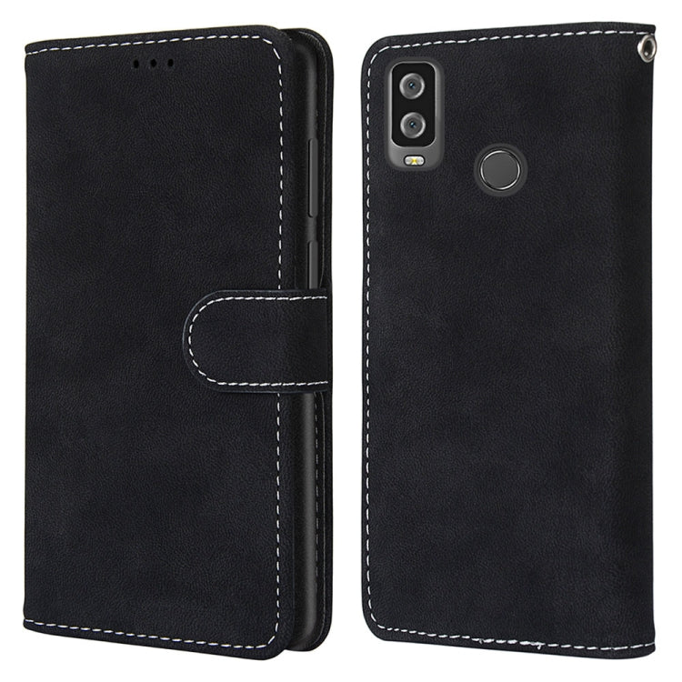 For Alcatel 1L (2021) Retro Frosted Horizontal Flip PU Leather Case with Holder & Card Slots & Wallet & Photo Frame