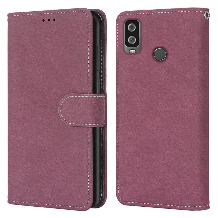 For Alcatel 1L (2021) Retro Frosted Horizontal Flip PU Leather Case with Holder & Card Slots & Wallet & Photo Frame
