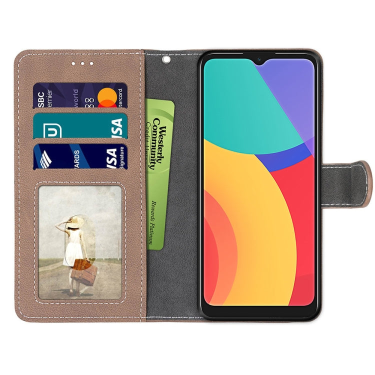 For Alcatel 1L (2021) Retro Frosted Horizontal Flip PU Leather Case with Holder & Card Slots & Wallet & Photo Frame