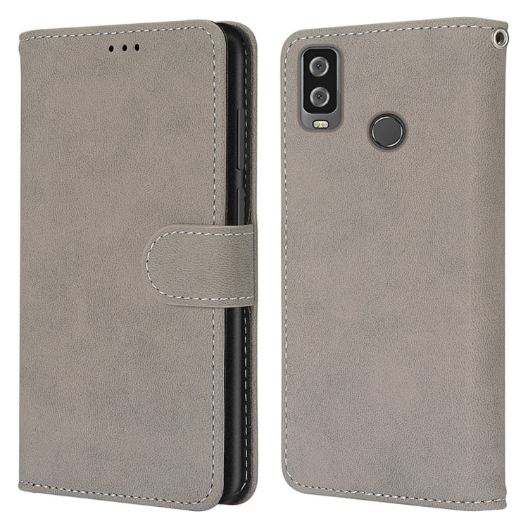 For Alcatel 1L (2021) Retro Frosted Horizontal Flip PU Leather Case with Holder & Card Slots & Wallet & Photo Frame