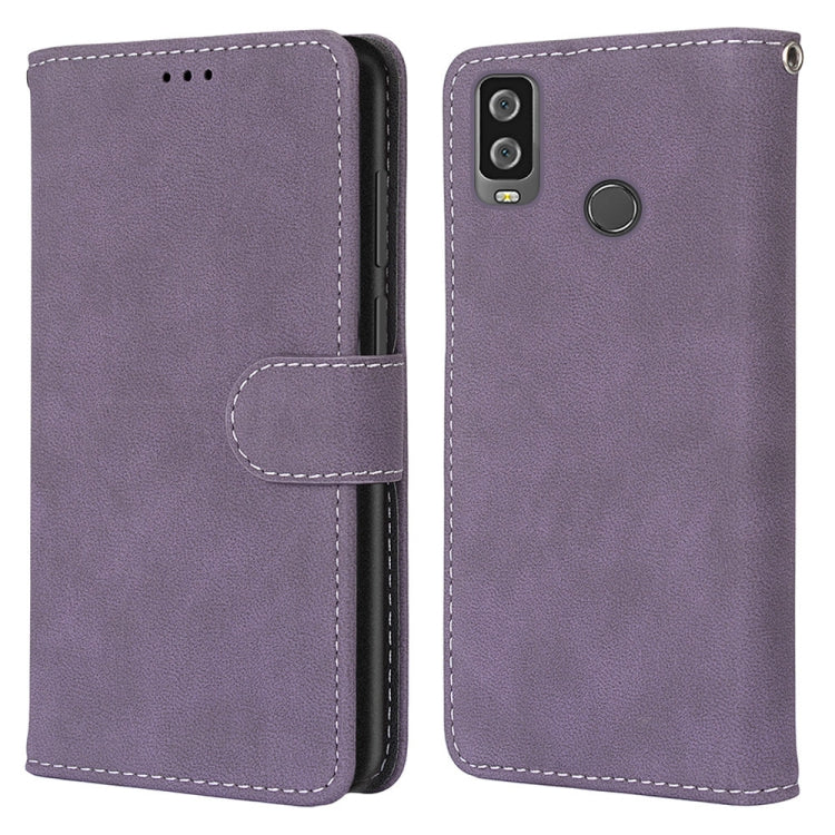 For Alcatel 1L (2021) Retro Frosted Horizontal Flip PU Leather Case with Holder & Card Slots & Wallet & Photo Frame