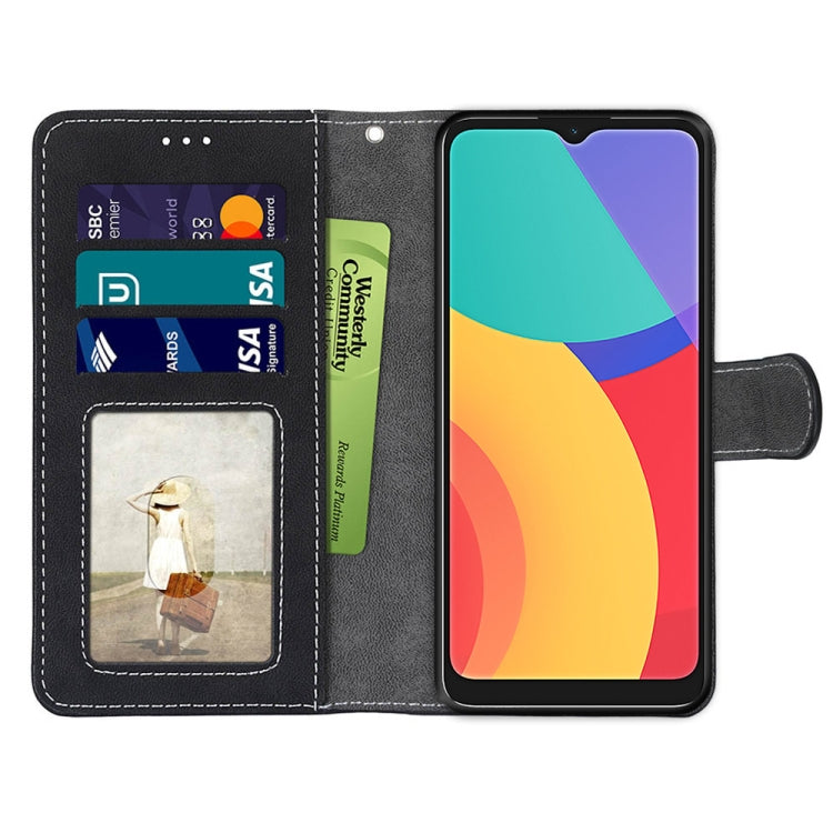 For Alcatel 1S (2021) Retro Frosted Horizontal Flip PU Leather Case with Holder & Card Slots & Wallet & Photo Frame