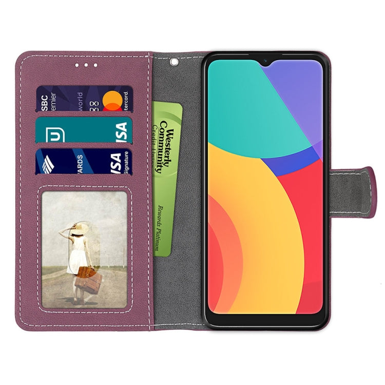 For Alcatel 1S (2021) Retro Frosted Horizontal Flip PU Leather Case with Holder & Card Slots & Wallet & Photo Frame