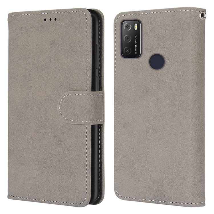 For Alcatel 1S (2021) Retro Frosted Horizontal Flip PU Leather Case with Holder & Card Slots & Wallet & Photo Frame