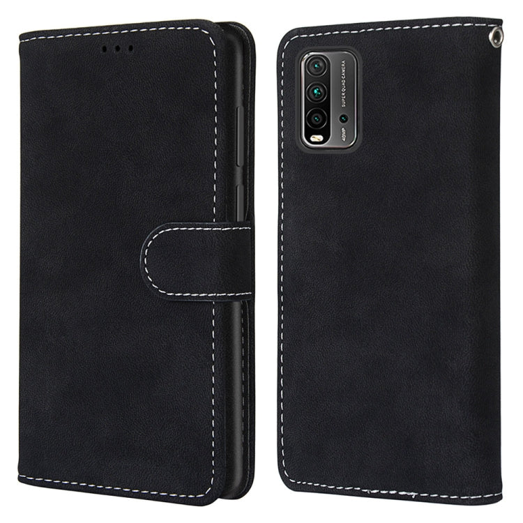 For Xiaomi Redmi 9 Power / Note 9 4G Retro Frosted Horizontal Flip PU Leather Case with Holder & Card Slots & Wallet & Photo Frame