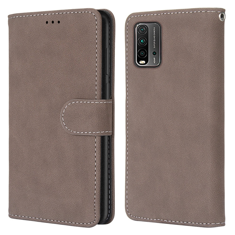 For Xiaomi Redmi 9 Power / Note 9 4G Retro Frosted Horizontal Flip PU Leather Case with Holder & Card Slots & Wallet & Photo Frame