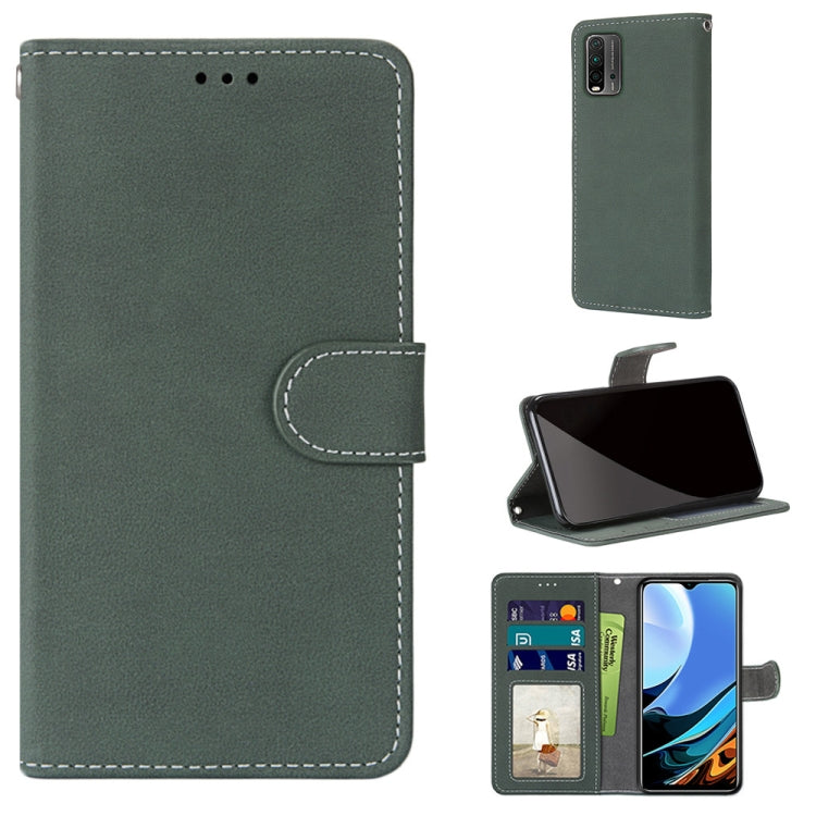 For Xiaomi Redmi 9 Power / Note 9 4G Retro Frosted Horizontal Flip PU Leather Case with Holder & Card Slots & Wallet & Photo Frame