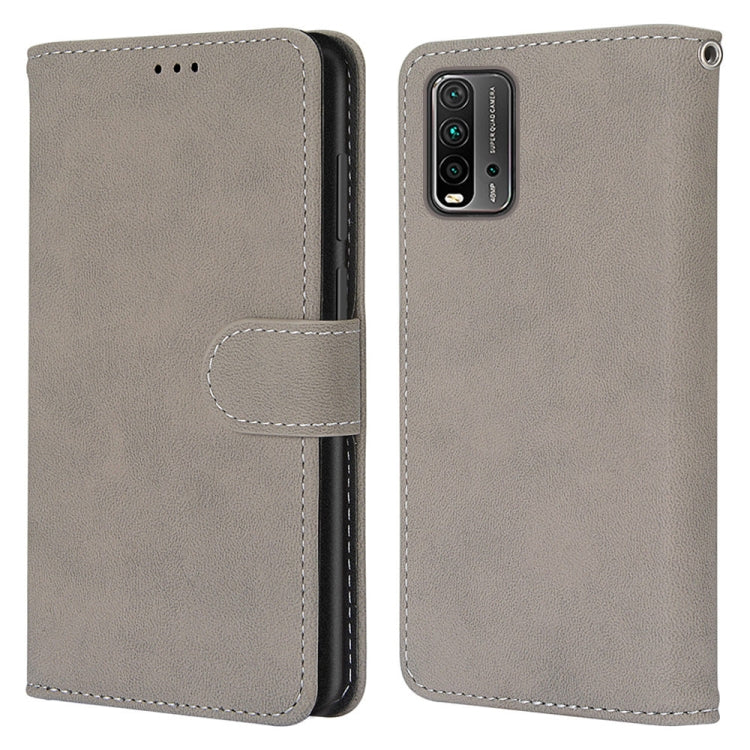 For Xiaomi Redmi 9 Power / Note 9 4G Retro Frosted Horizontal Flip PU Leather Case with Holder & Card Slots & Wallet & Photo Frame