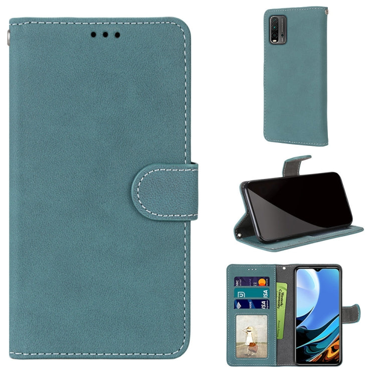 For Xiaomi Redmi 9 Power / Note 9 4G Retro Frosted Horizontal Flip PU Leather Case with Holder & Card Slots & Wallet & Photo Frame