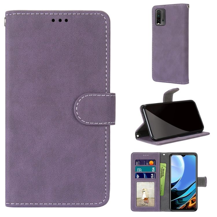 For Xiaomi Redmi 9 Power / Note 9 4G Retro Frosted Horizontal Flip PU Leather Case with Holder & Card Slots & Wallet & Photo Frame