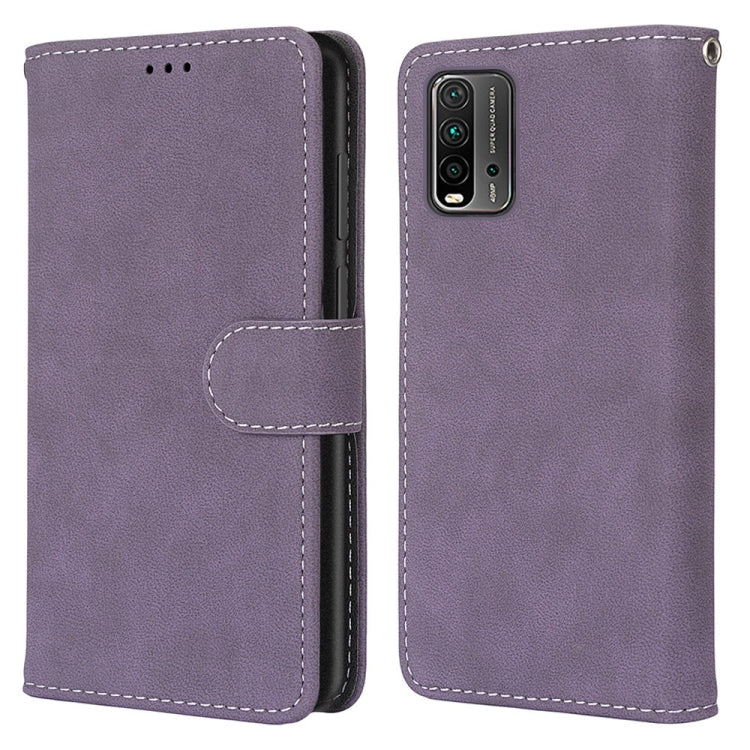 For Xiaomi Redmi 9 Power / Note 9 4G Retro Frosted Horizontal Flip PU Leather Case with Holder & Card Slots & Wallet & Photo Frame