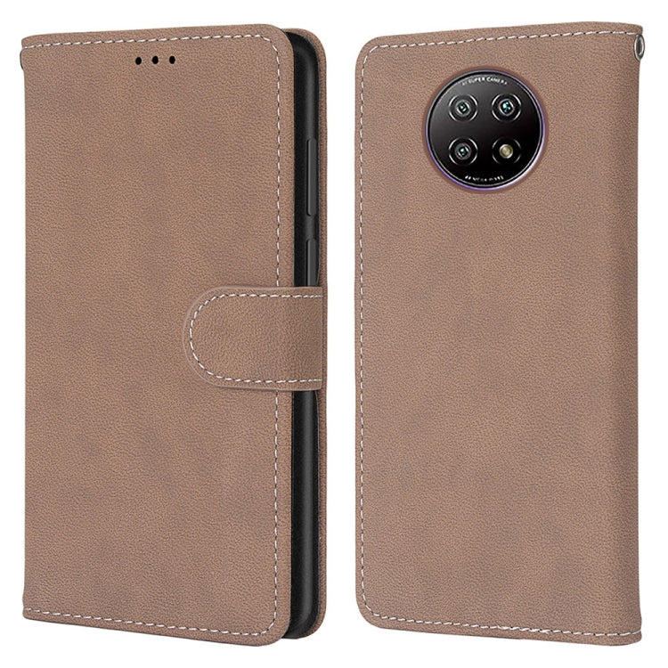 For Xiaomi Redmi Note 9 5G / Note 9T Retro Frosted Horizontal Flip PU Leather Case with Holder & Card Slots & Wallet & Photo Frame