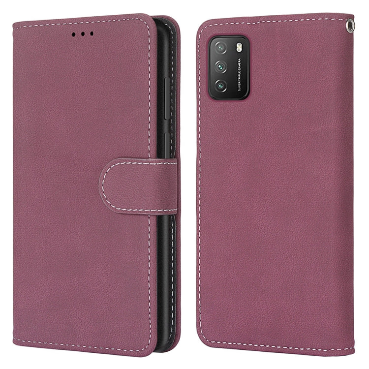 For Xiaomi Poco M3 Retro Frosted Horizontal Flip PU Leather Case with Holder & Card Slots & Wallet & Photo Frame