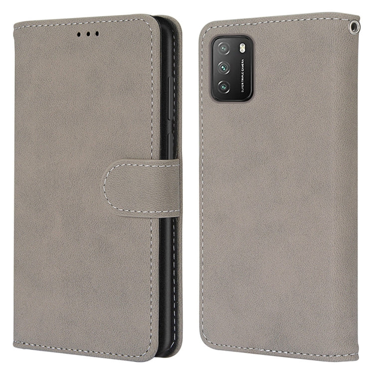 For Xiaomi Poco M3 Retro Frosted Horizontal Flip PU Leather Case with Holder & Card Slots & Wallet & Photo Frame