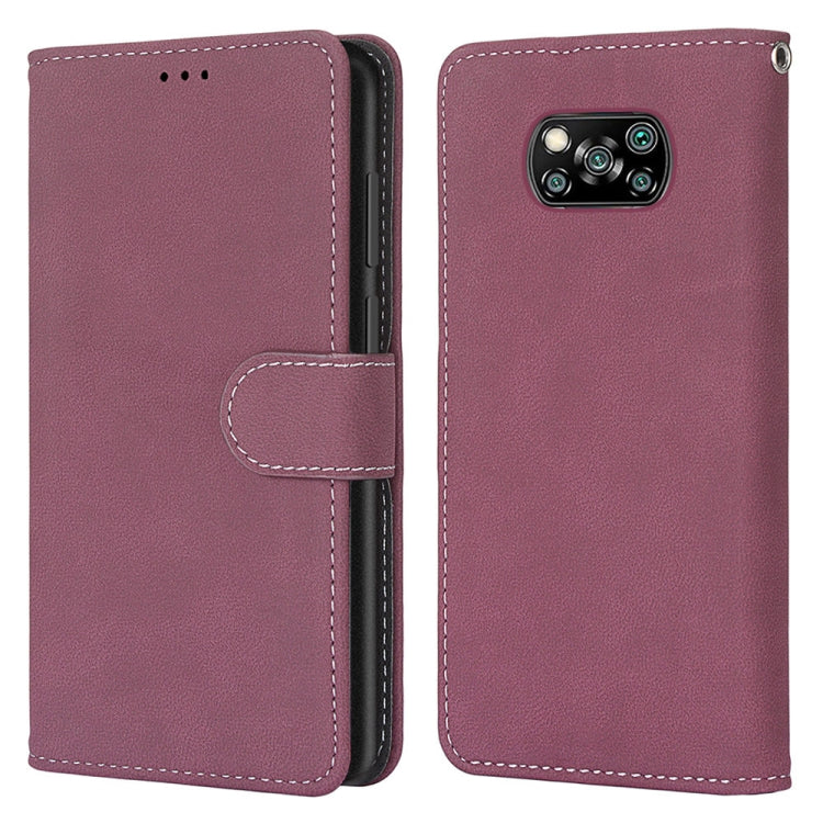 For Xiaomi Poco X3 NFC Retro Frosted Horizontal Flip PU Leather Case with Holder & Card Slots & Wallet & Photo Frame