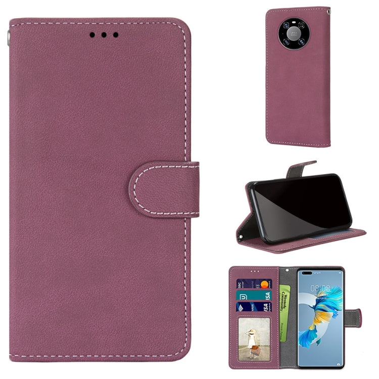 For Huawei Mate 40 Pro Retro Frosted Horizontal Flip PU Leather Case with Holder & Card Slots & Wallet & Photo Frame