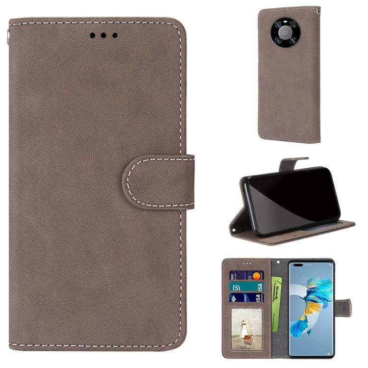 For Huawei Mate 40 Pro Retro Frosted Horizontal Flip PU Leather Case with Holder & Card Slots & Wallet & Photo Frame