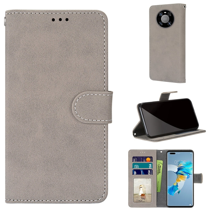 For Huawei Mate 40 Pro Retro Frosted Horizontal Flip PU Leather Case with Holder & Card Slots & Wallet & Photo Frame