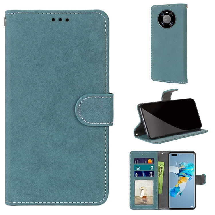 For Huawei Mate 40 Pro Retro Frosted Horizontal Flip PU Leather Case with Holder & Card Slots & Wallet & Photo Frame