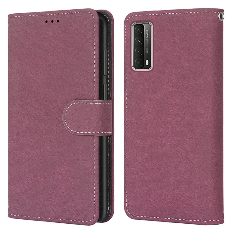 For Huawei P Smart 2021 / Y7a Retro Frosted Horizontal Flip PU Leather Case with Holder & Card Slots & Wallet & Photo Frame