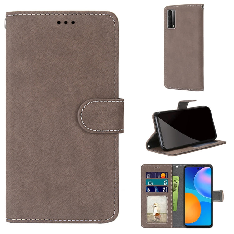 For Huawei P Smart 2021 / Y7a Retro Frosted Horizontal Flip PU Leather Case with Holder & Card Slots & Wallet & Photo Frame