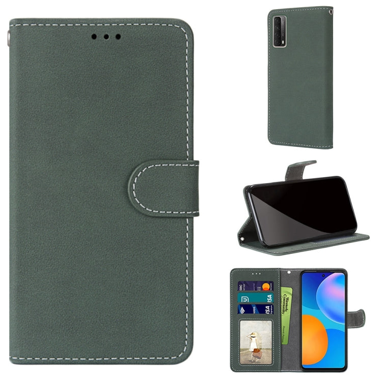 For Huawei P Smart 2021 / Y7a Retro Frosted Horizontal Flip PU Leather Case with Holder & Card Slots & Wallet & Photo Frame