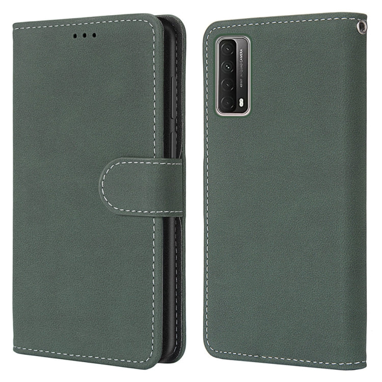 For Huawei P Smart 2021 / Y7a Retro Frosted Horizontal Flip PU Leather Case with Holder & Card Slots & Wallet & Photo Frame