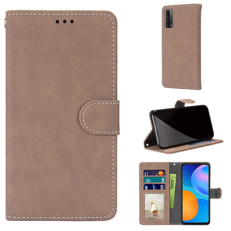 For Huawei P Smart 2021 / Y7a Retro Frosted Horizontal Flip PU Leather Case with Holder & Card Slots & Wallet & Photo Frame