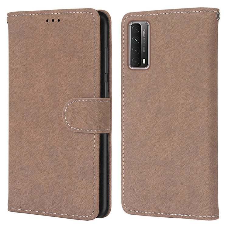 For Huawei P Smart 2021 / Y7a Retro Frosted Horizontal Flip PU Leather Case with Holder & Card Slots & Wallet & Photo Frame