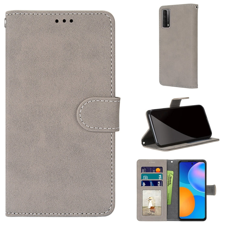For Huawei P Smart 2021 / Y7a Retro Frosted Horizontal Flip PU Leather Case with Holder & Card Slots & Wallet & Photo Frame