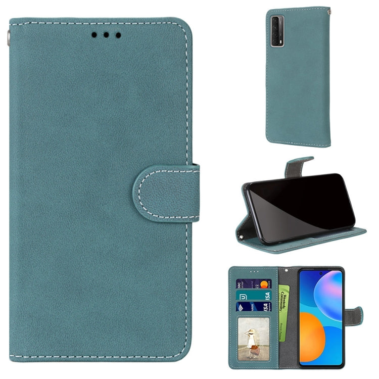 For Huawei P Smart 2021 / Y7a Retro Frosted Horizontal Flip PU Leather Case with Holder & Card Slots & Wallet & Photo Frame